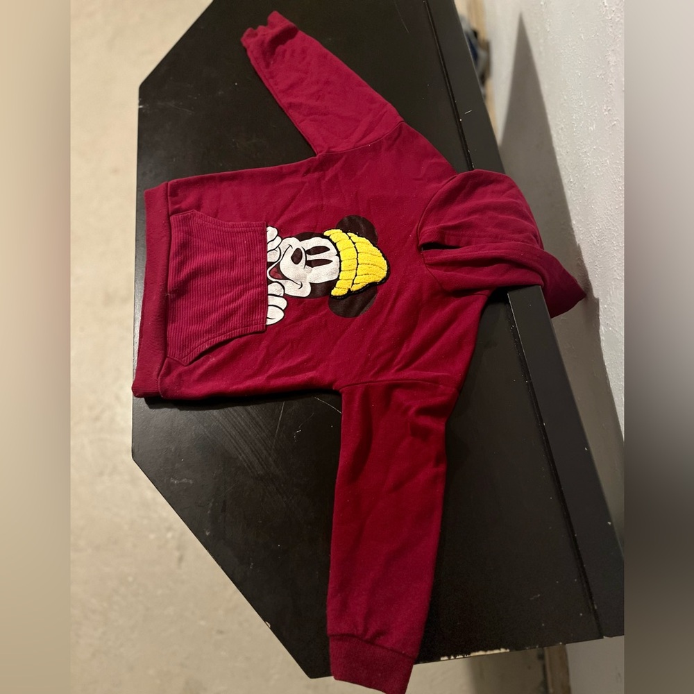 Red Hoodie with Cartoon Character